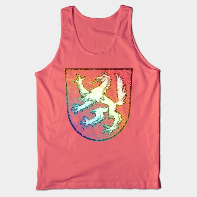 Low Poly Coat of Arms Transparent Gradient Rainbow Tank Top by TRIME